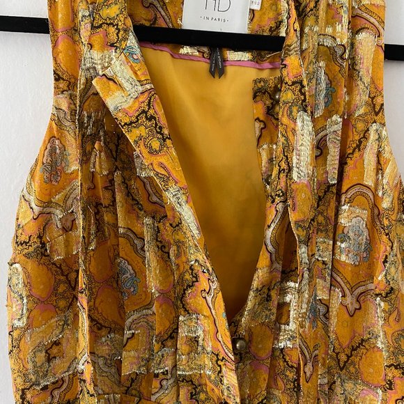 Anthropologie / HD in Paris Goldspun Paisley Dress - Picture 7 of 12